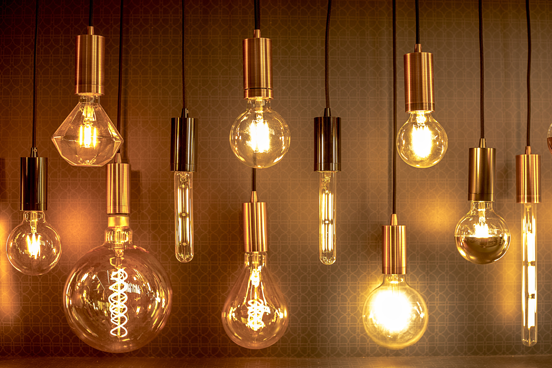 Lighting decor. Designer light bulbs. Decorative lighting.